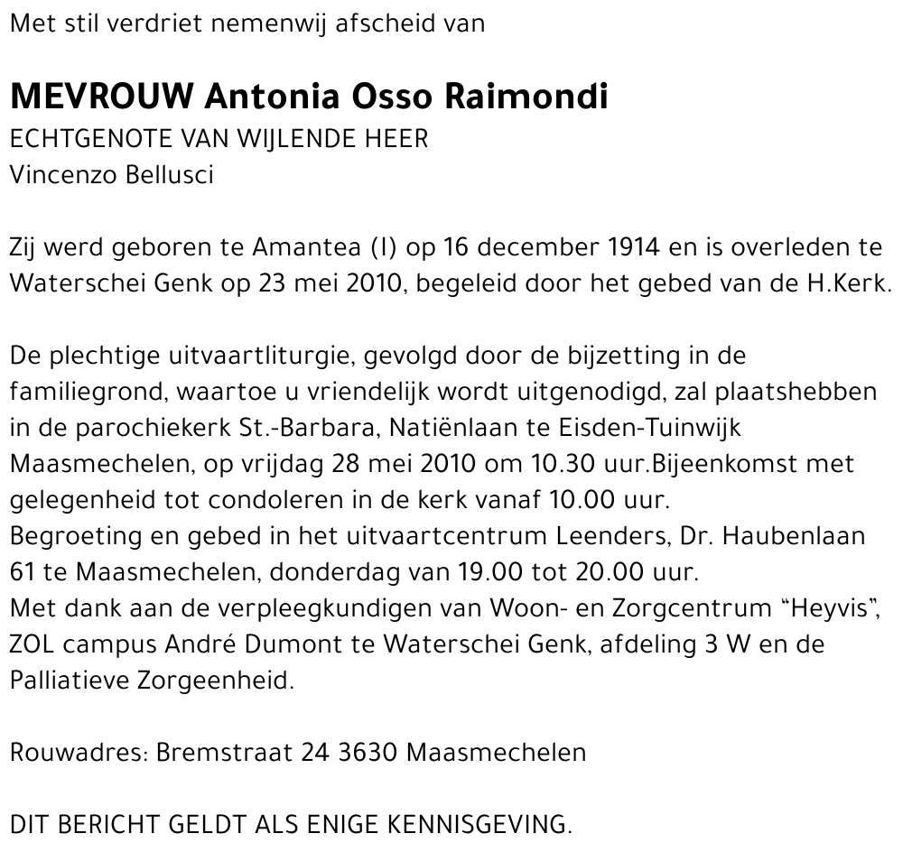 Antonia Osso Raimondi