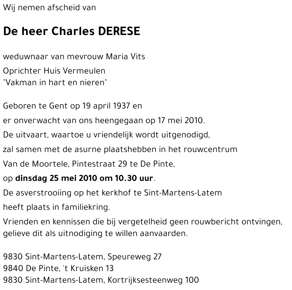 Charles DERESE