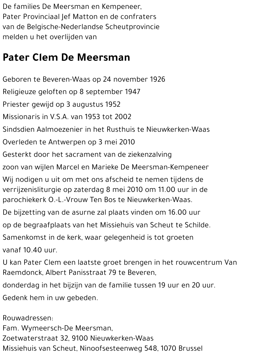 Clem DE MEERSMAN
