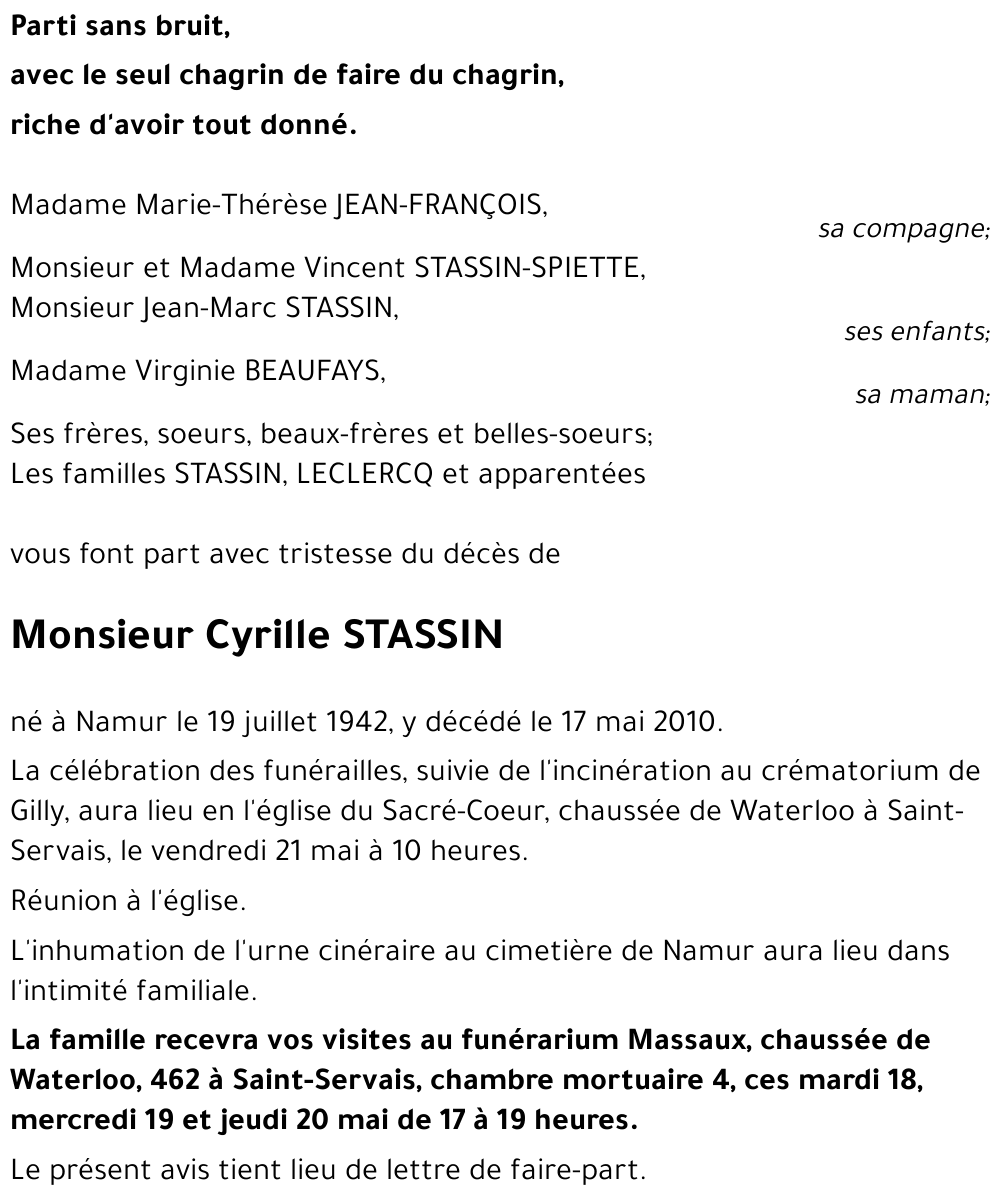 Cyrille STASSIN