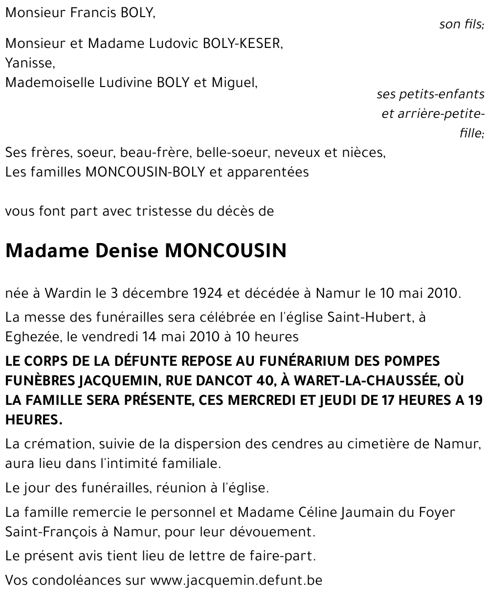 Denise MONCOUSIN