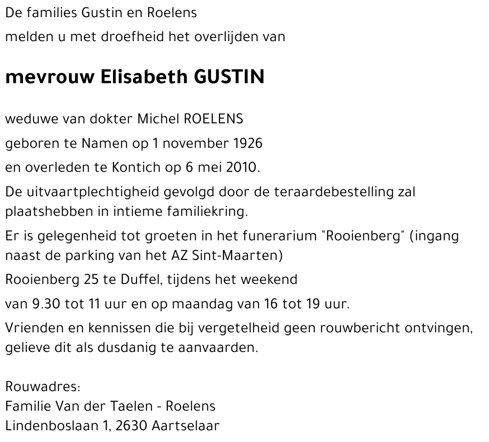 elisabeth GUSTIN