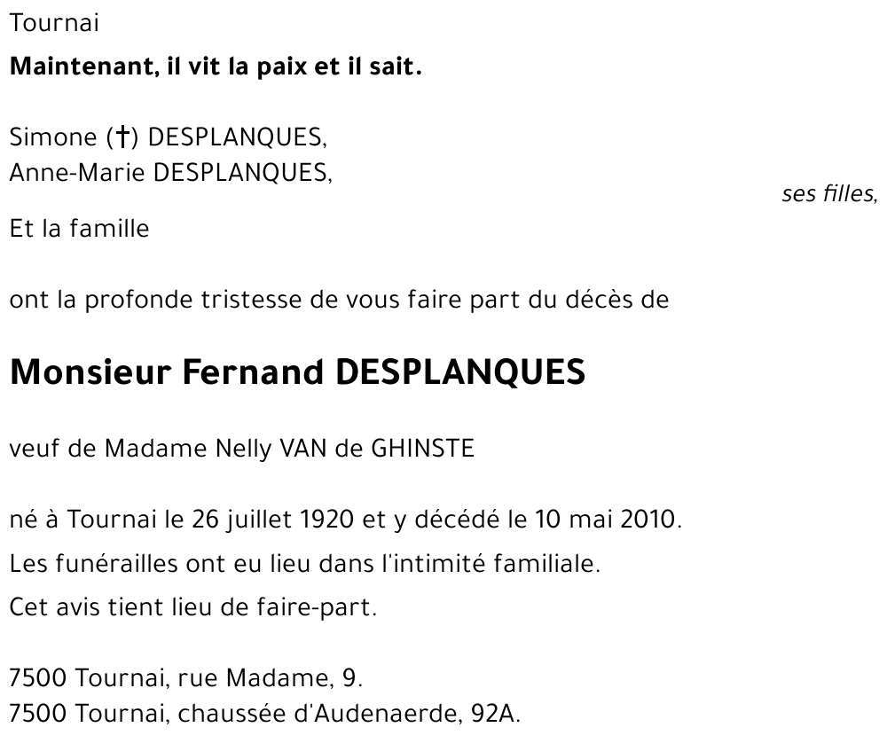 Fernand DESPLANQUES
