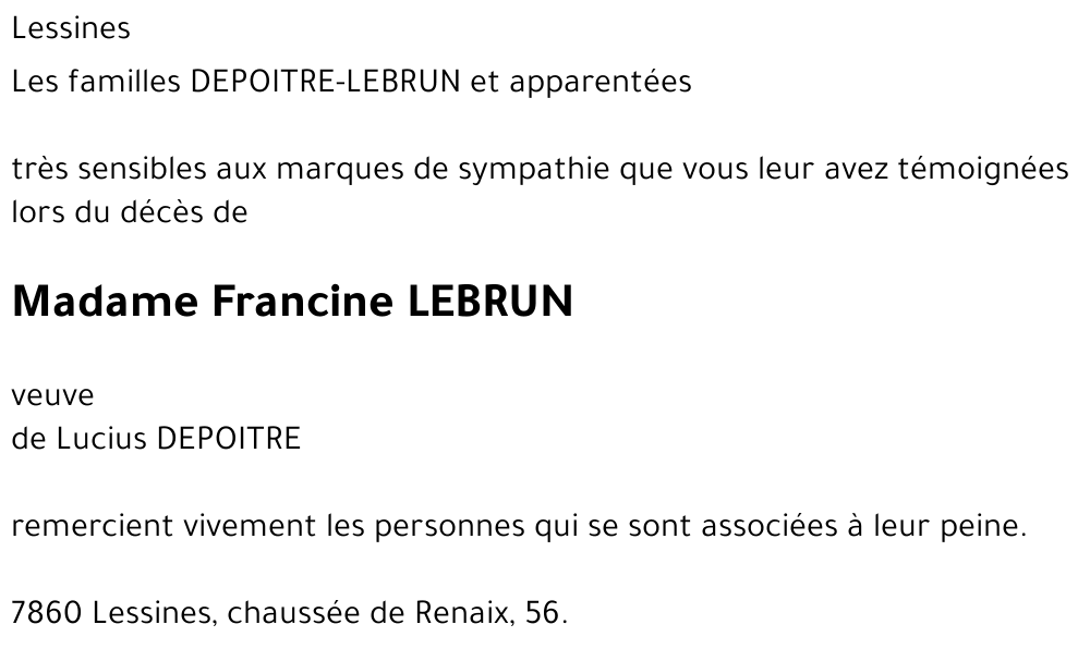 Francine LEBRUN