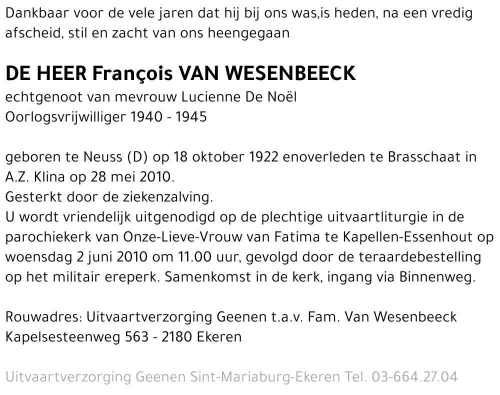 François Van Wesenbeeck