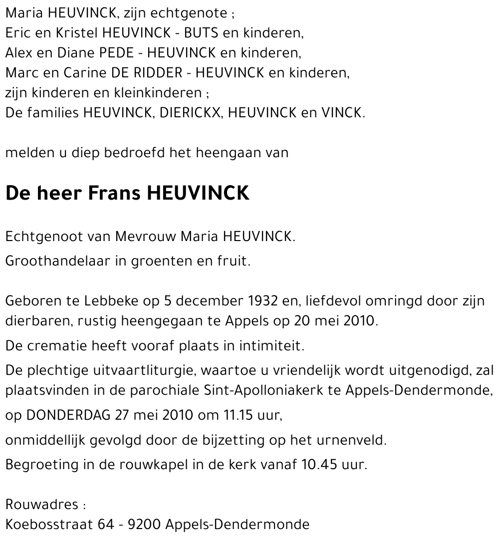 Frans HEUVINCK