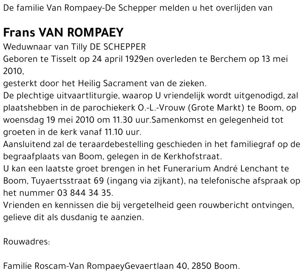 Frans Van Rompaey