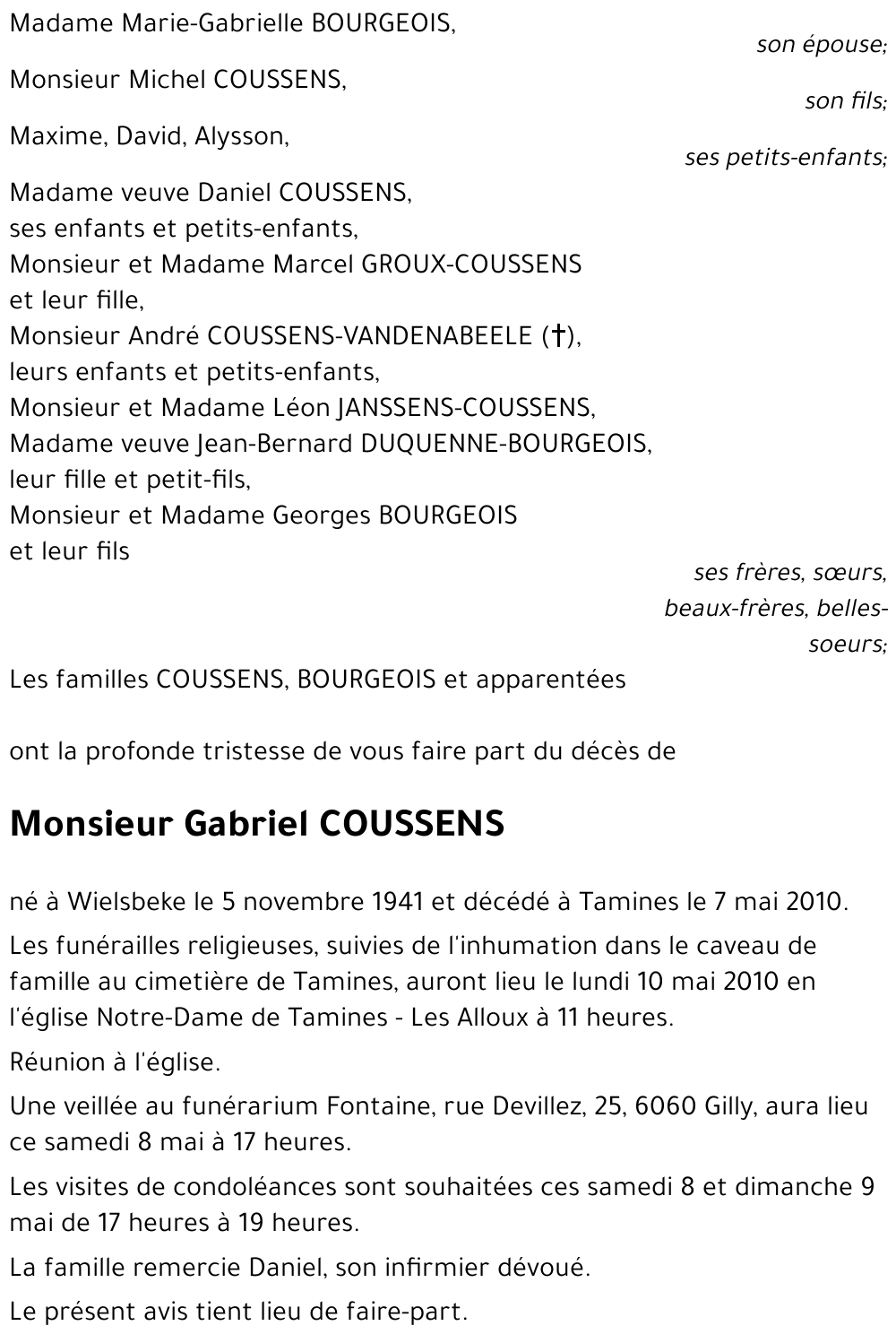 Gabriel COUSSENS