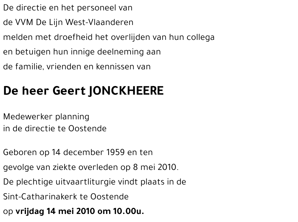 Geert JONCKHEERE