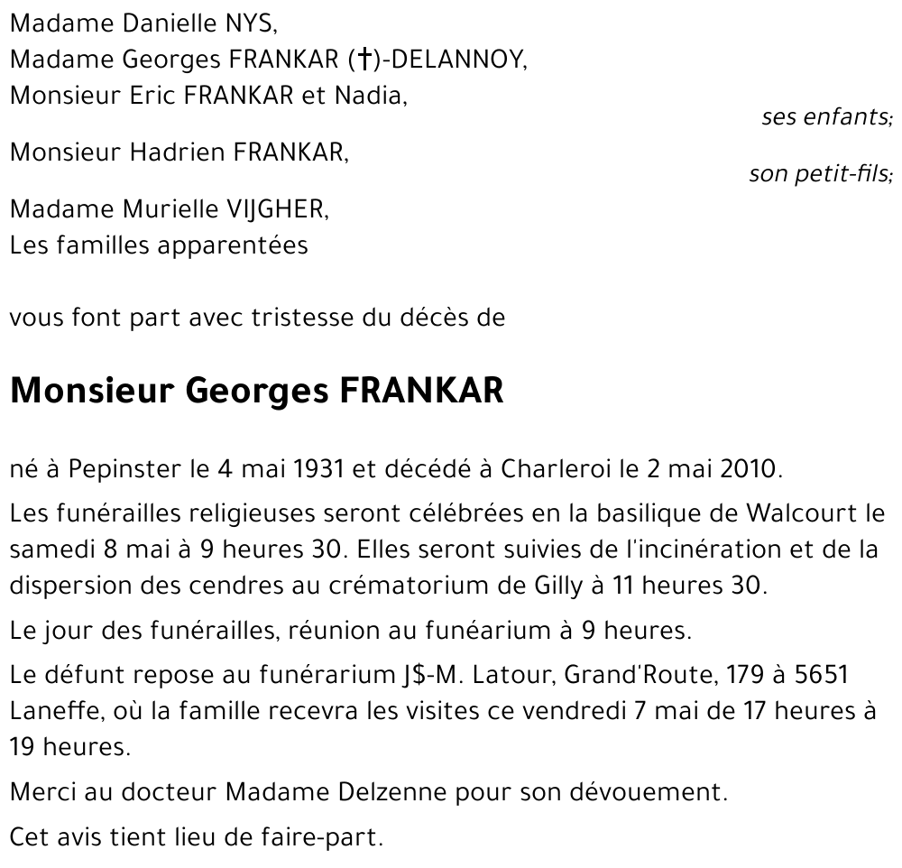 Georges FRANKAR