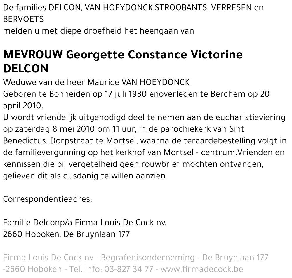 Georgette Constance Victorine Delcon