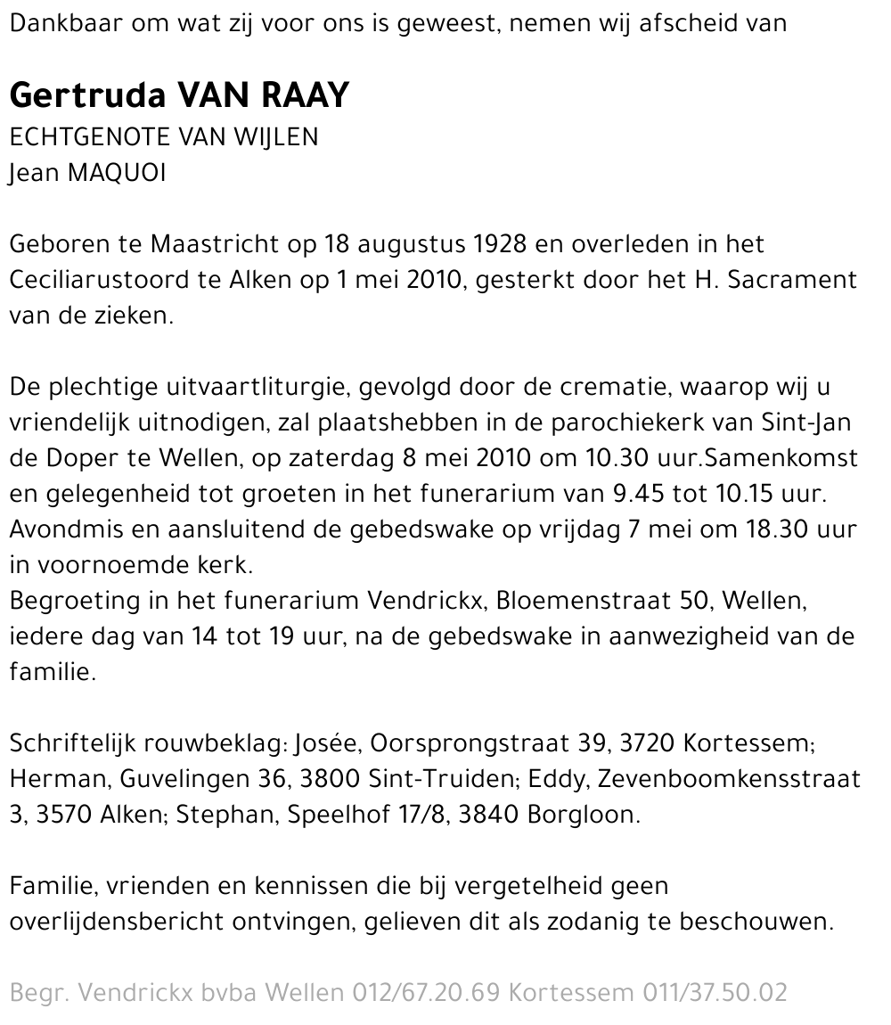 Gertruda Van Raay