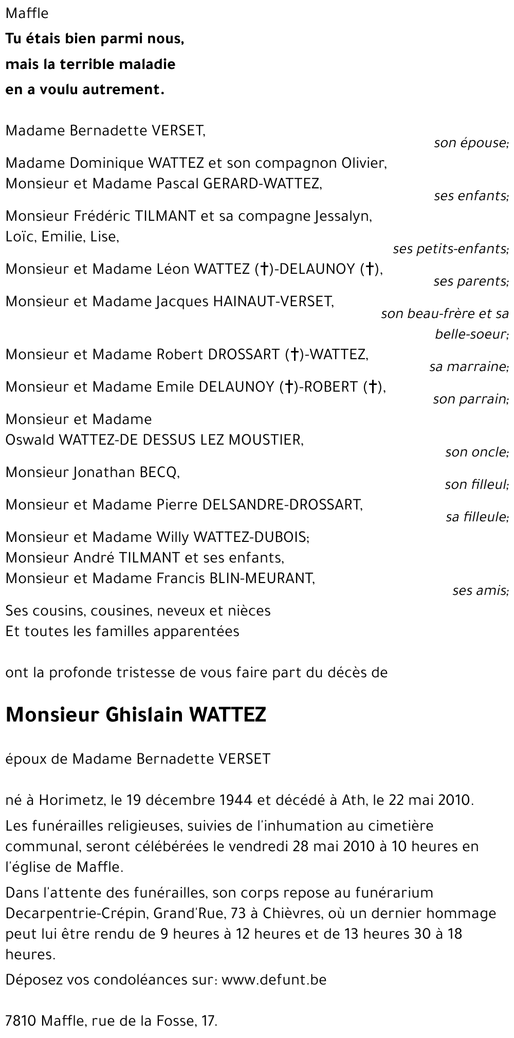 Ghislain WATTEZ