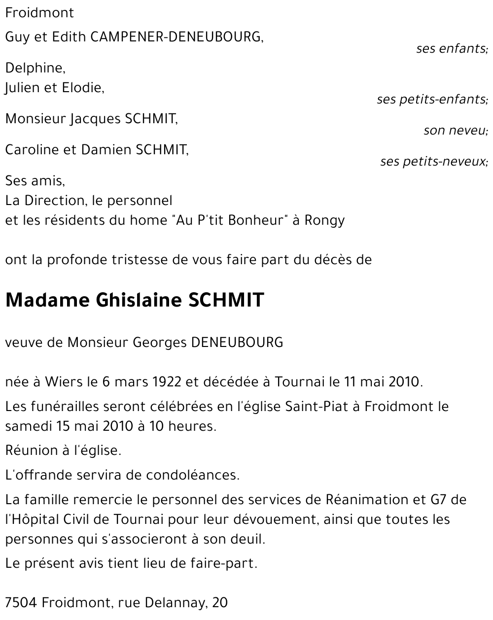 Ghislaine SCHMIT
