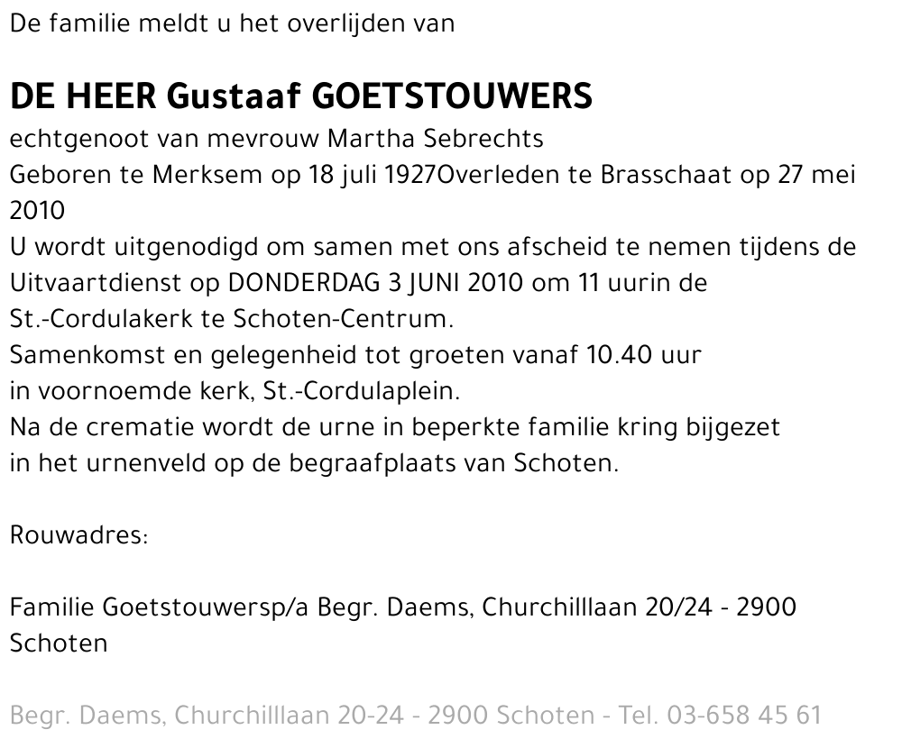 Gustaaf Goetstouwers