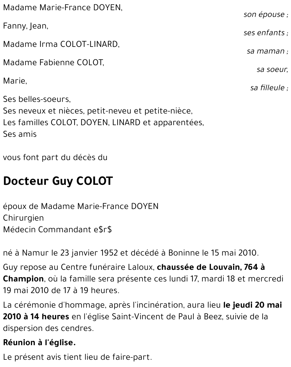 Guy COLOT