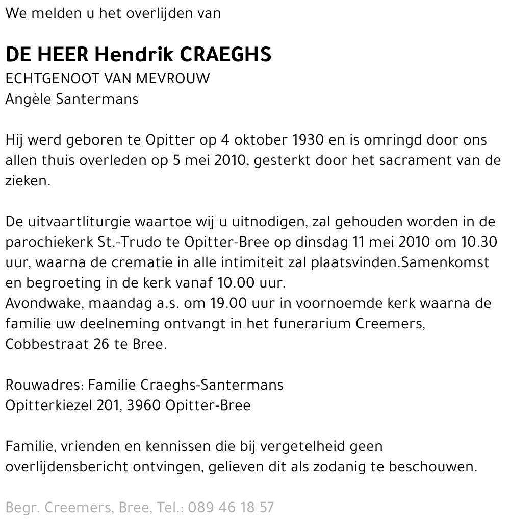 Hendrik Craeghs