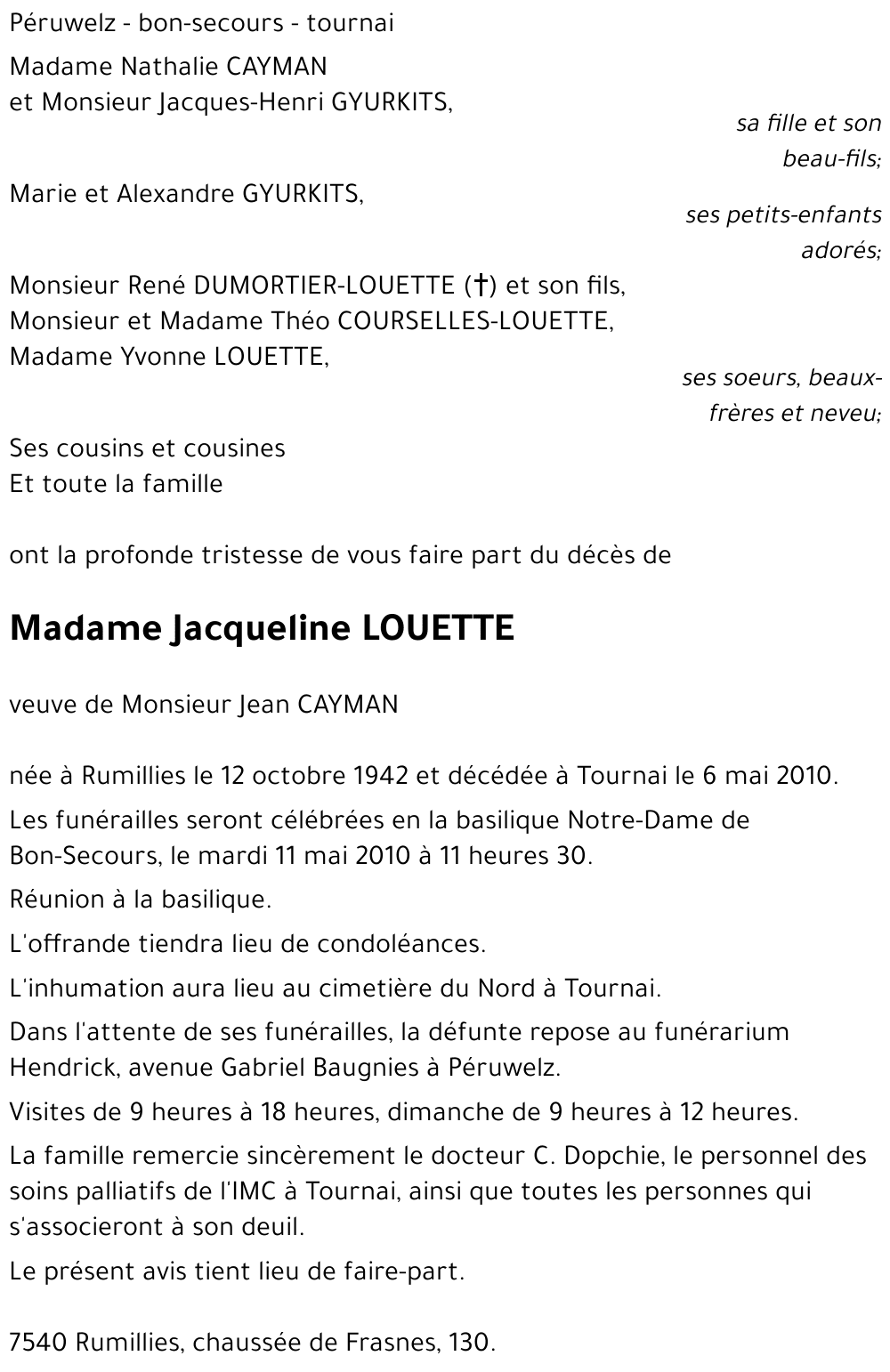 Jacqueline LOUETTE