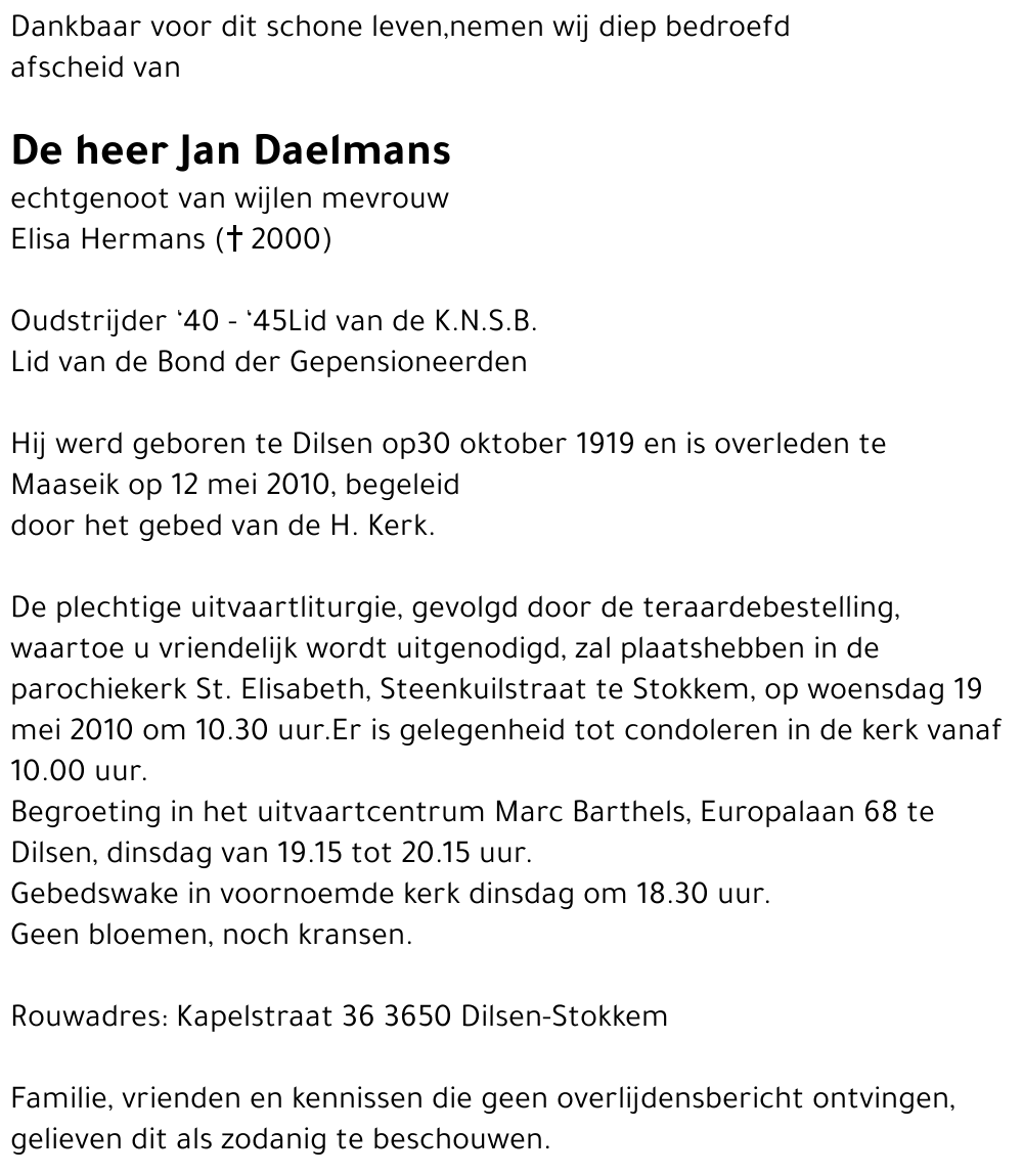 Jan Daelmans