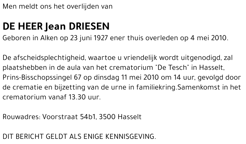 Jean Driesen