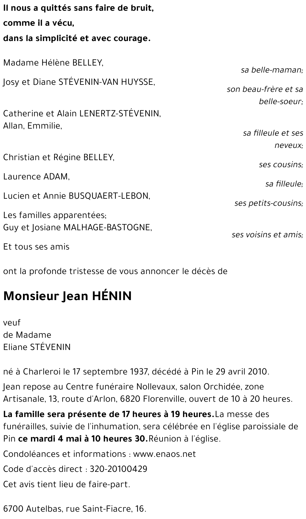 Jean HENIN