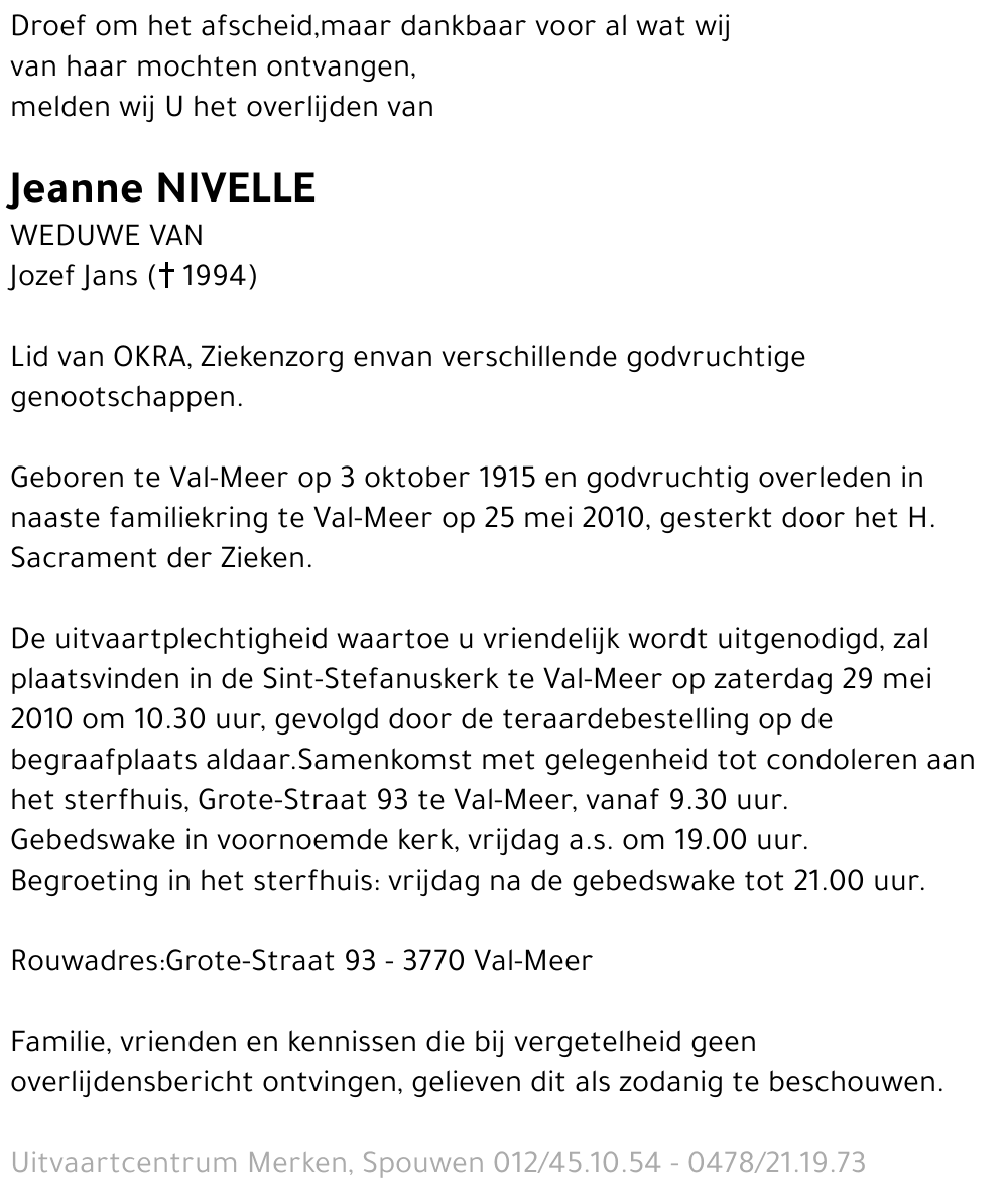 Jeanne Nivelle