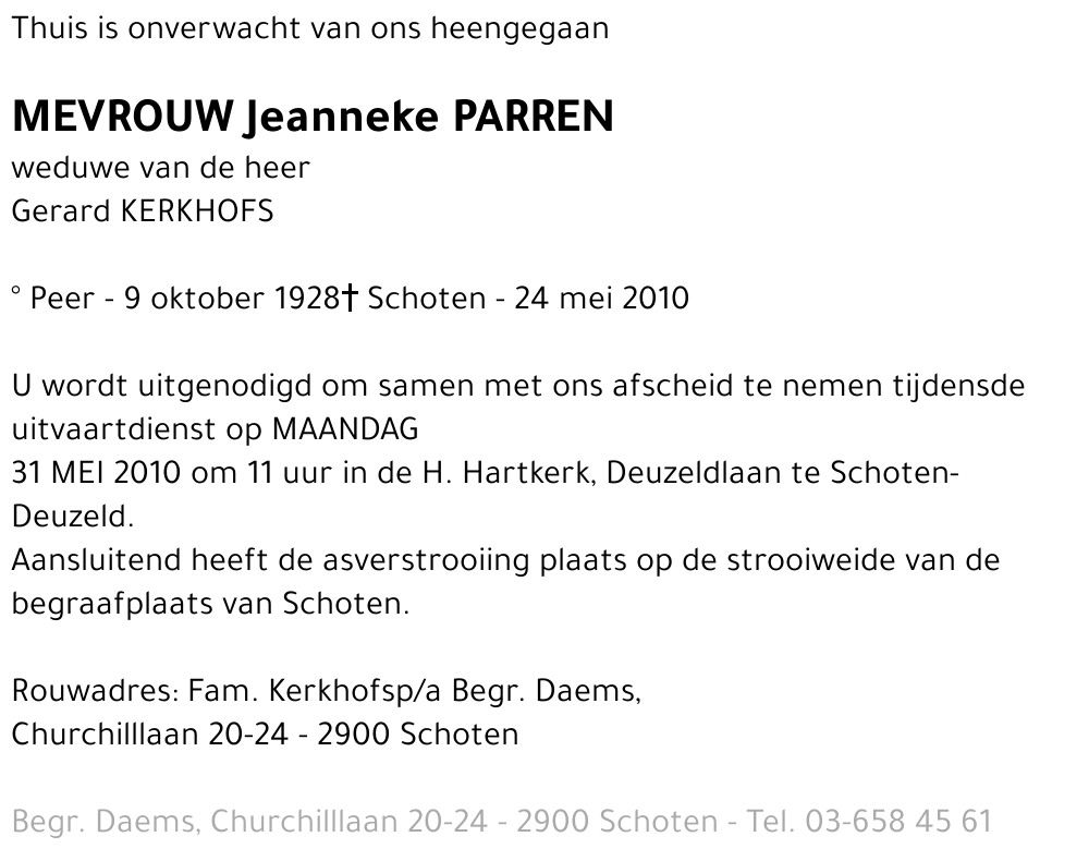 Jeanneke PARREN