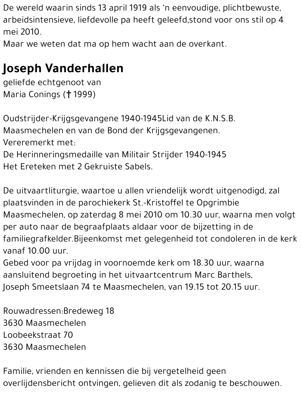 Joseph Vanderhallen