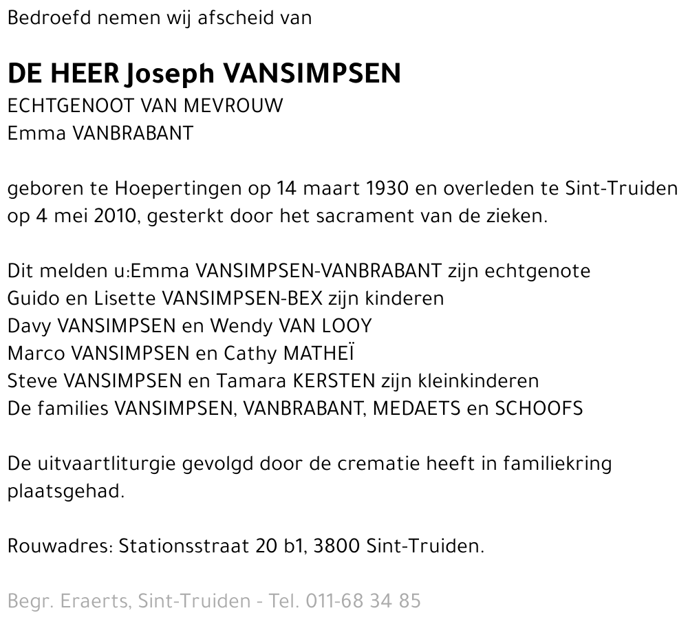 Joseph Vansimpsen