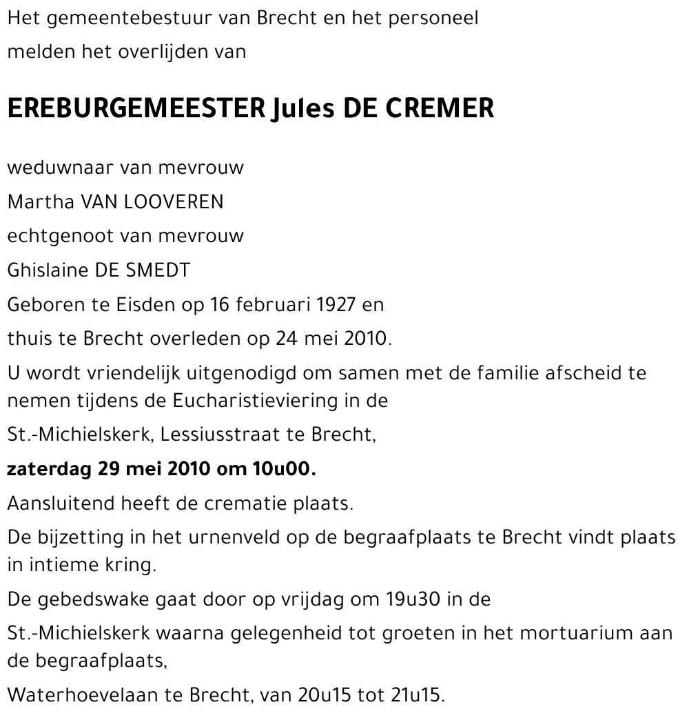 Jules DE CREMER