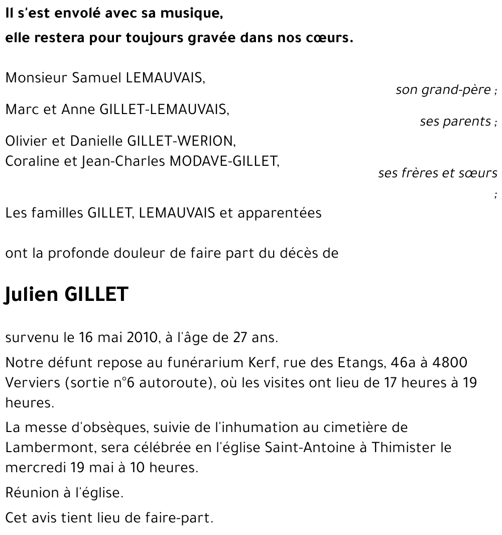 Julien GILLET