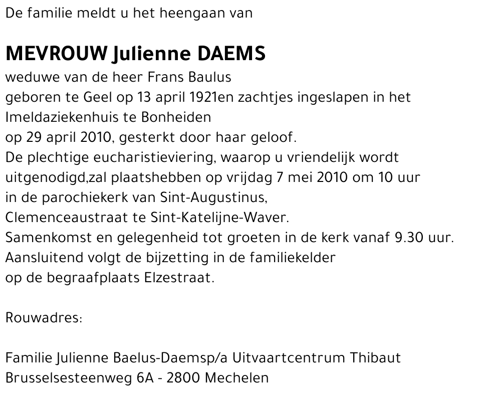 Julienne Daems