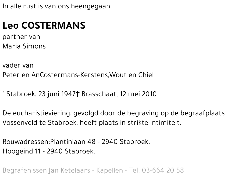 Leo Costermans