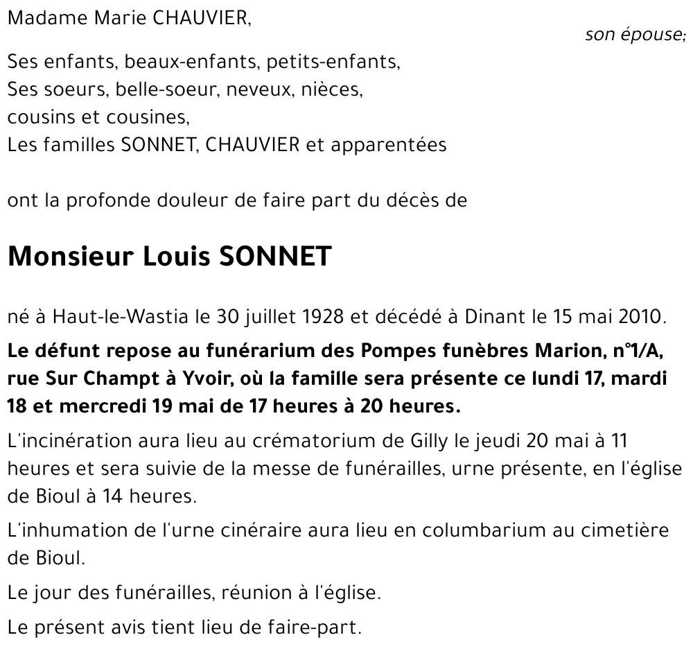 Louis SONNET
