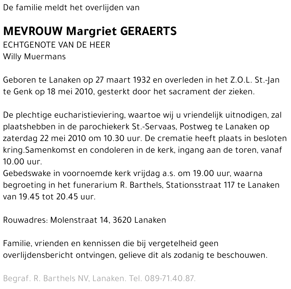 Margriet Geraerts