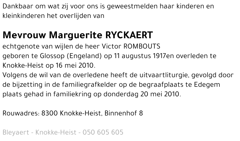 Marguerite Ryckaert