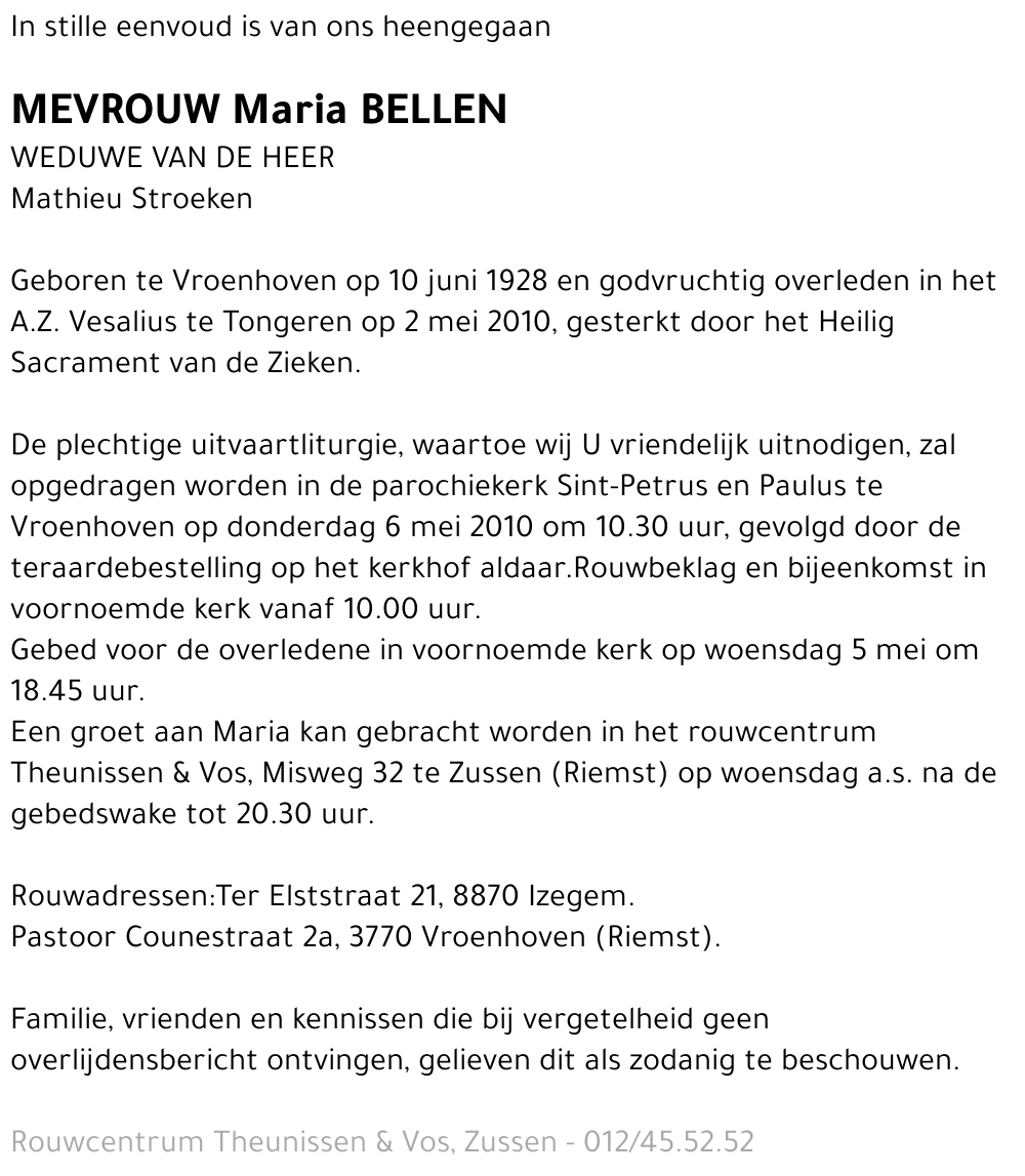 Maria Bellen