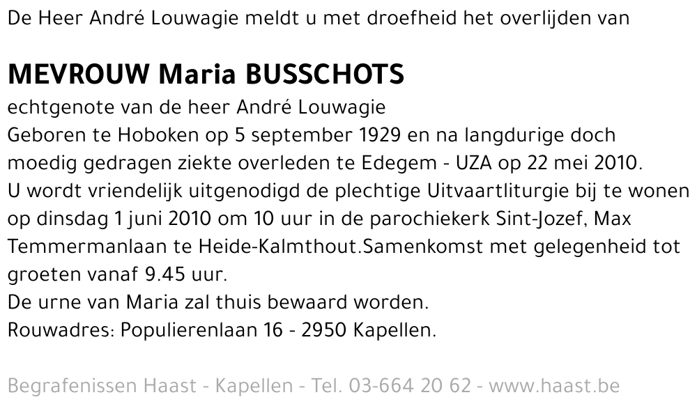 Maria Busschots