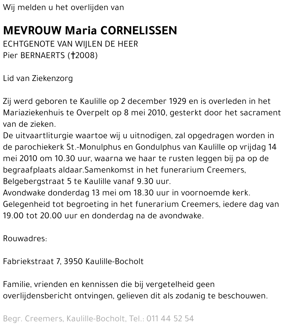 Maria Cornelissen