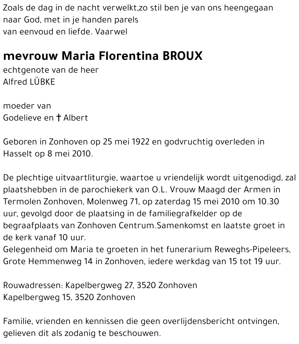 Maria Florentina Broux