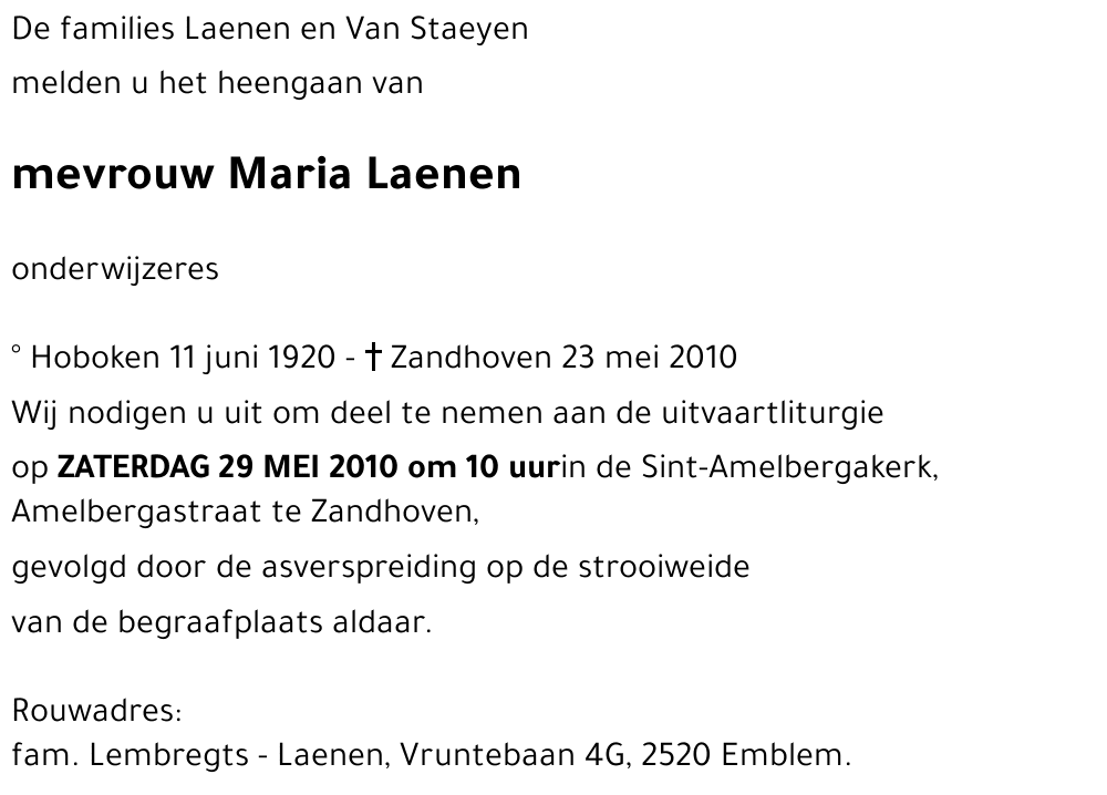 Maria LAENEN