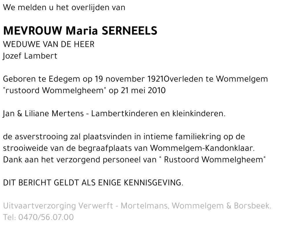 Maria Serneels