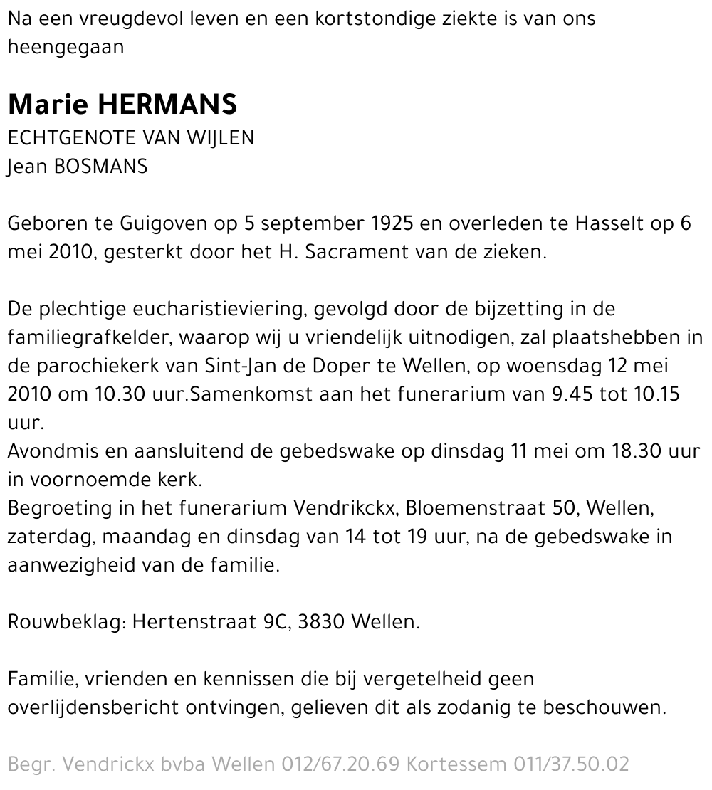 Marie Hermans