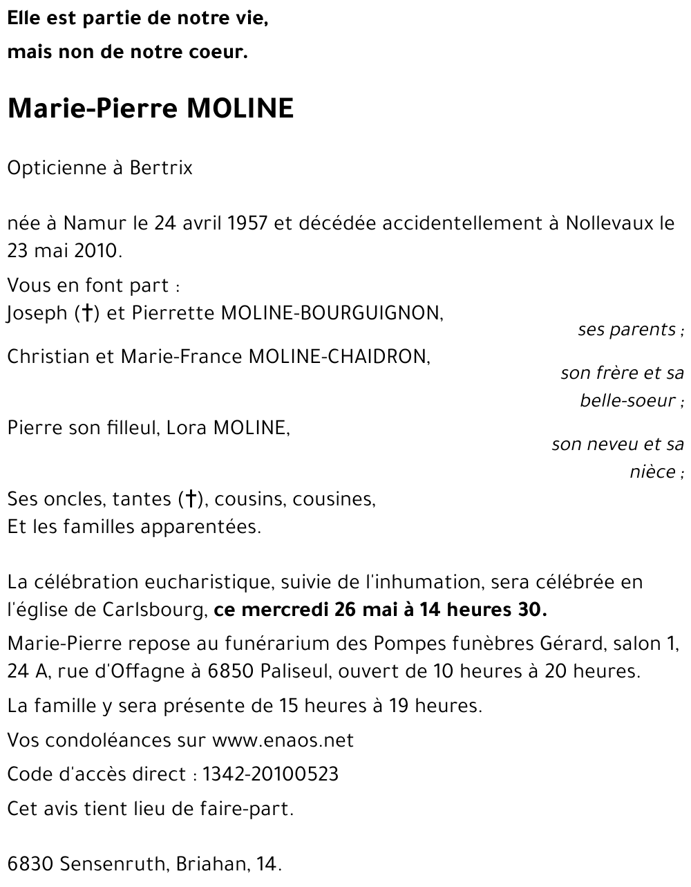 Marie-Pierre MOLINE