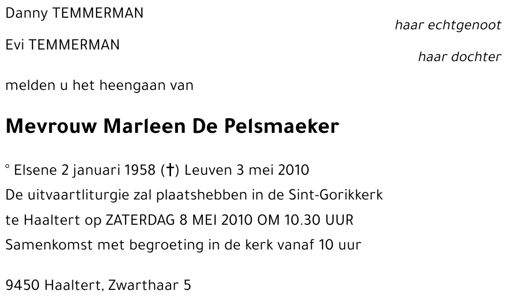 Marleen De pelsmaeker