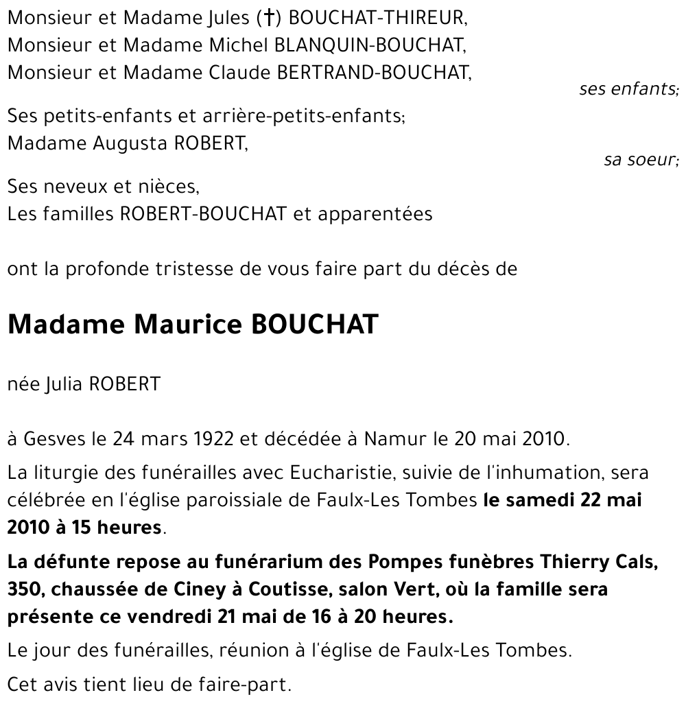 Maurice BOUCHAT
