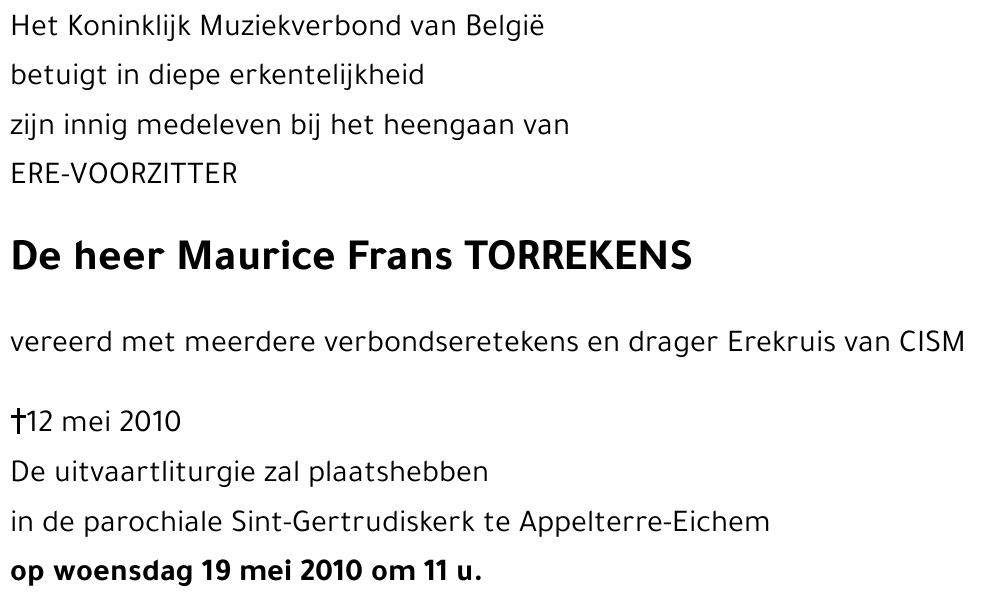 Maurice TORREKENS