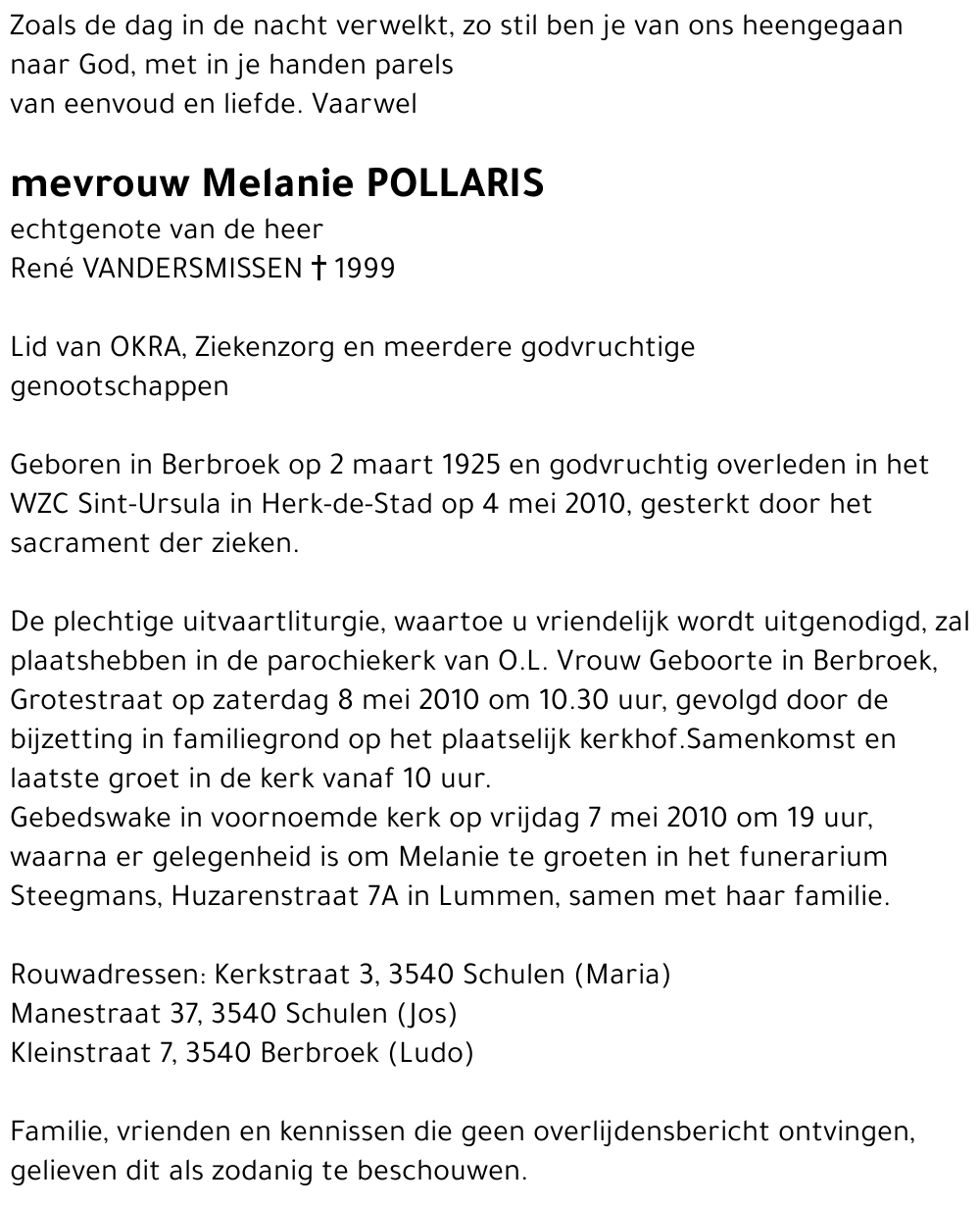 Melanie Pollaris