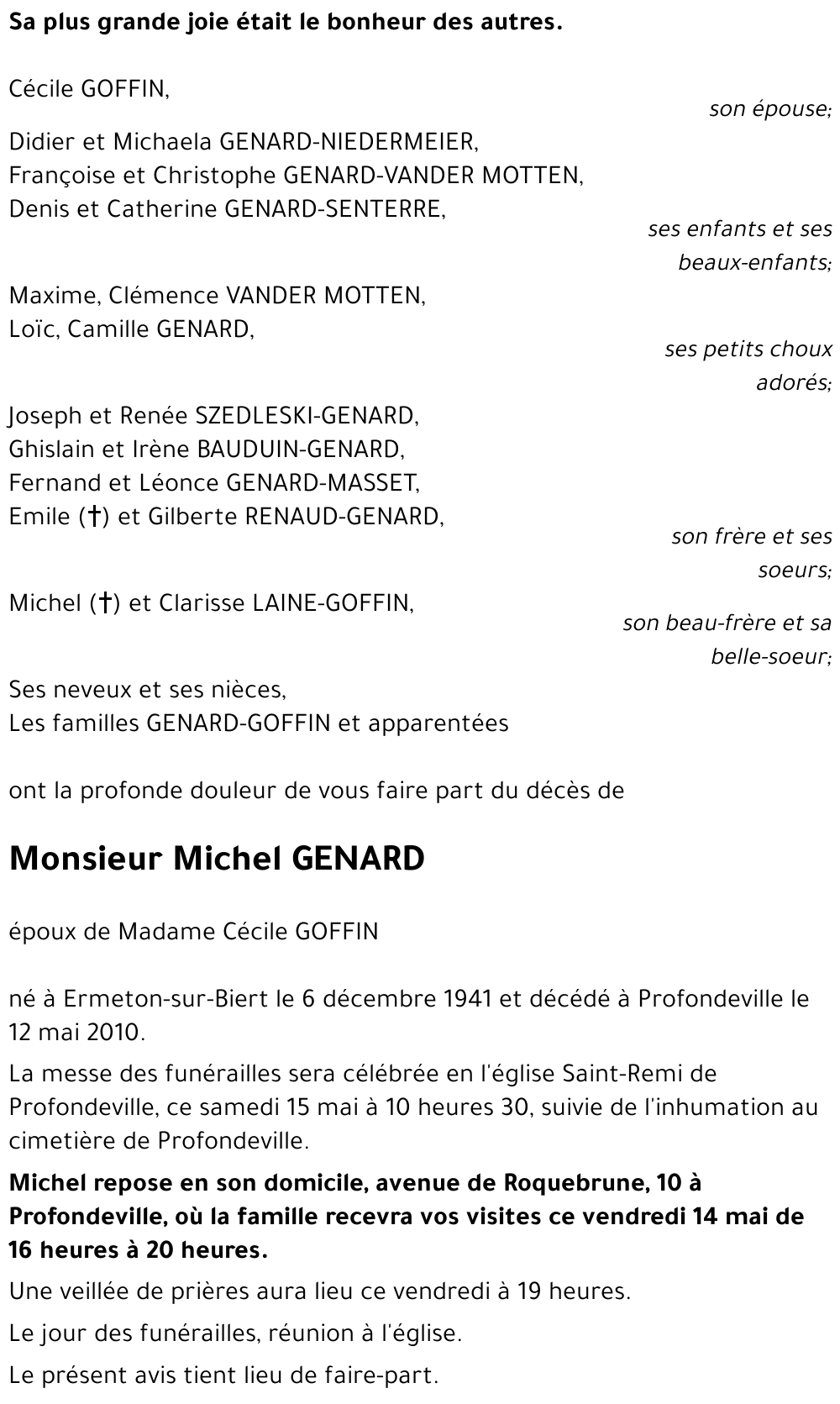 Michel GENARD