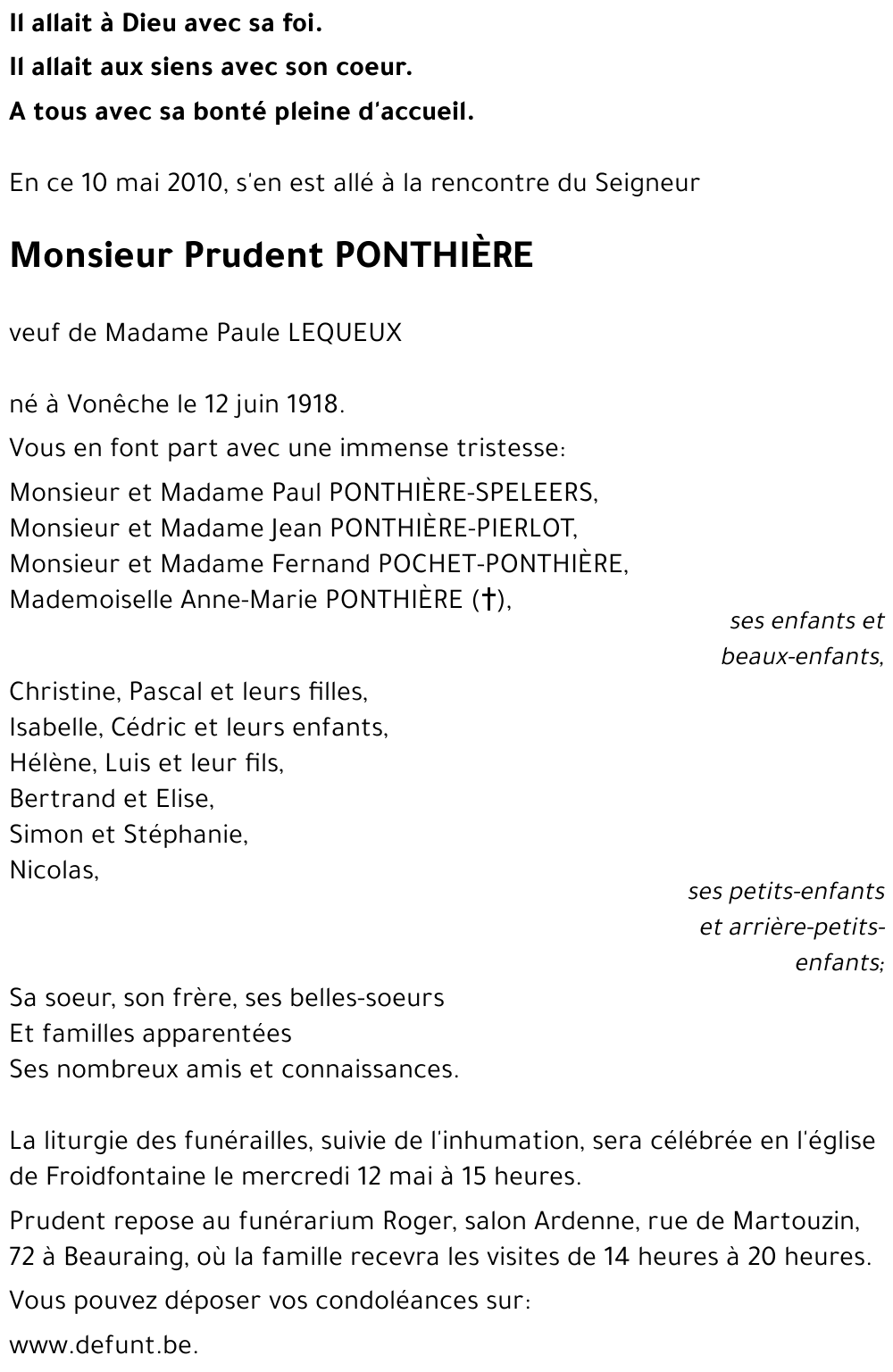 Prudent PONTHIERE